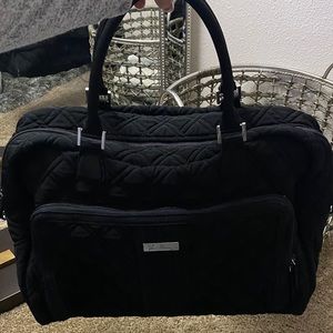 Vera Bradley Microfiber Weekender in Black